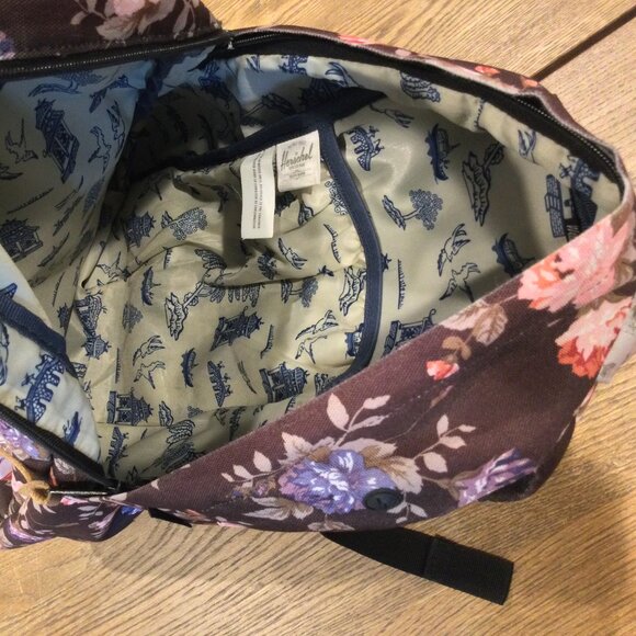 Black Floral/Pink Floral Heritage Mid-Volume Backpack - Picture 11 of 12
